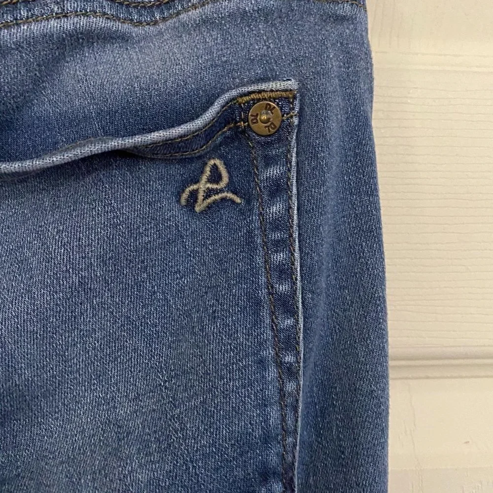 DL1961 Florence Instasculpt Prinia Medium Wash Whiskered Skinny Jeans Size 25